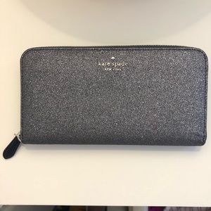 Kate Spade Lola continental glitter wallet